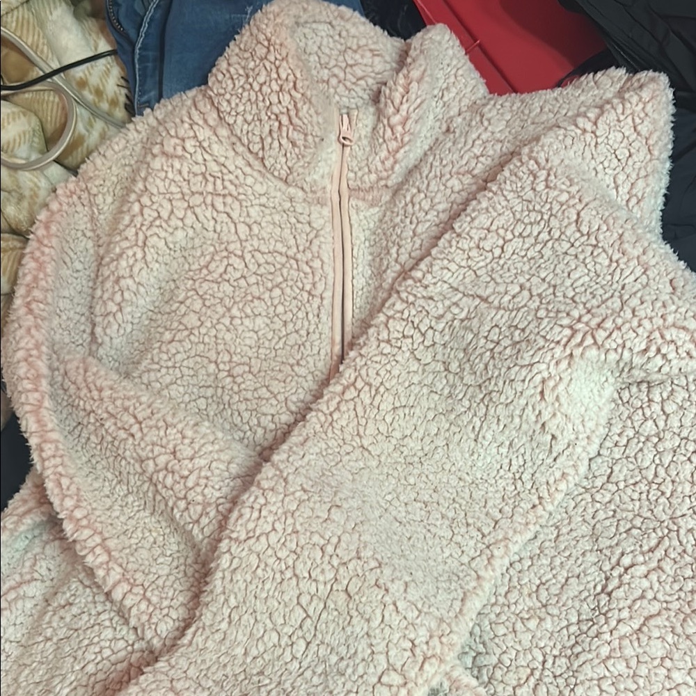 Cozy Casual Pink Teddy Jacket
